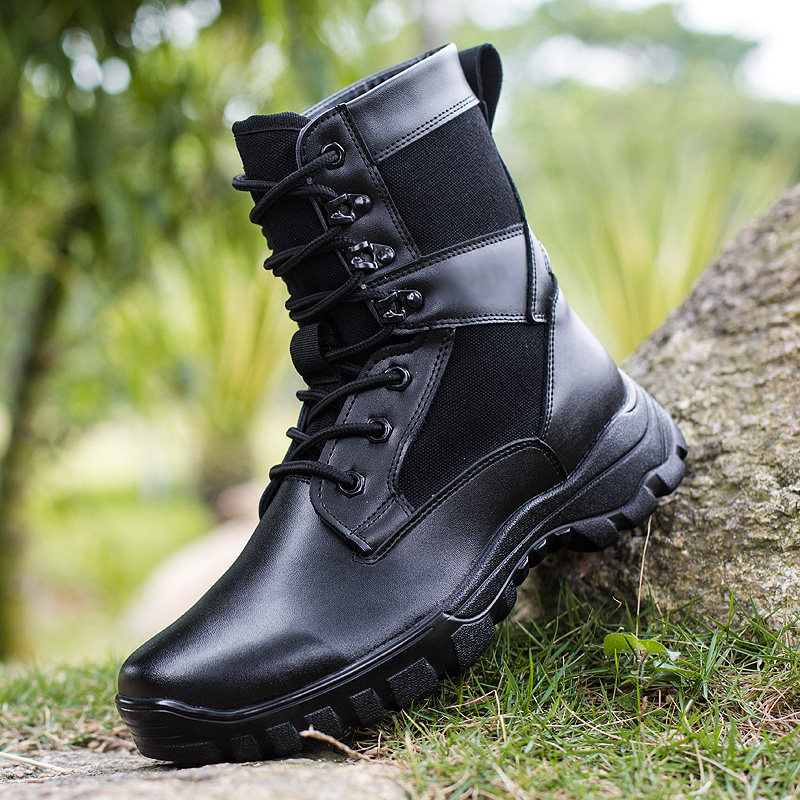Spring and autumn ultra-light combat men's boots tall boots men's special forces marine boots tactical shock-absorbing waterproof desert boots shoes