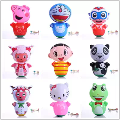 New small 35cm inflatable tumbler balloon air stick children's inflatable penguin toy kindergarten props