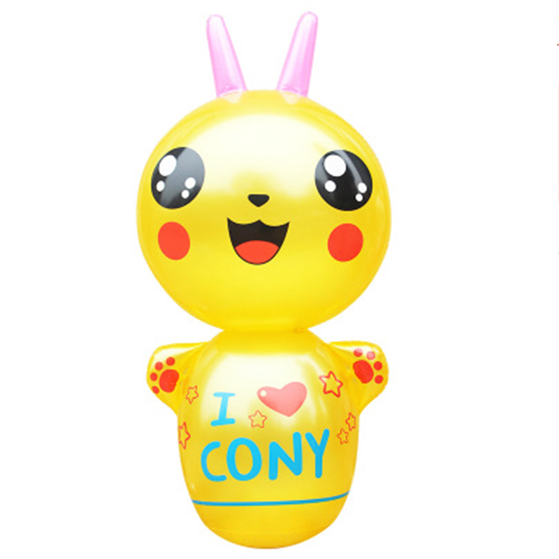 New 85cm large Pikachu tumbler thickened inflatable sandbag toy kindergarten props hot sale