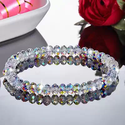 Imported Austrian Super flash crystal transfer hand simple fashion shiny hand jewelry female beaded hand string to send girlfriend
