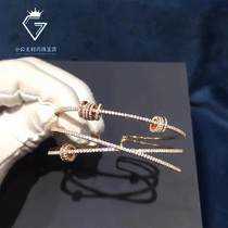  Temperament wild sterling silver gold-plated three-layer smart high-end design bracelet shining Moissan stone lucky bracelet