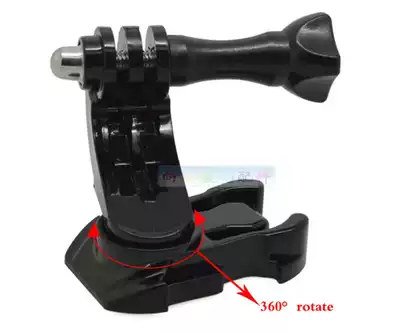 360 degree Rotatable Quick plug J-shaped buckle Base Long screw Suitable for Gopro Hero 6 5 4S 4 3 3