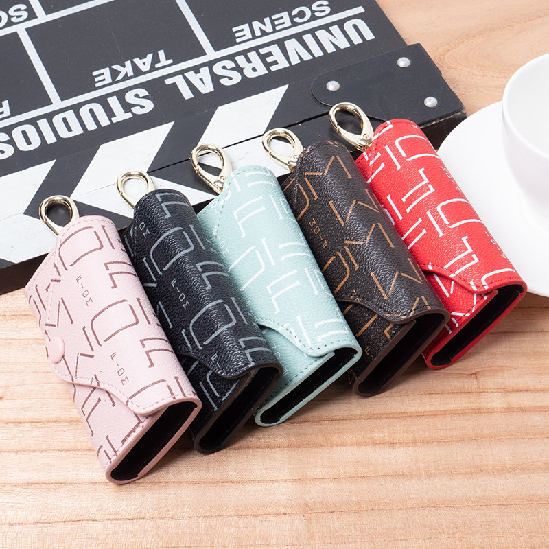 Women's Fashionable Multifunctional Key Bag, Key Holder, Couple Style, Waist Hanging, Large Capacity, Korean Style Keychain, Card Holder Bag