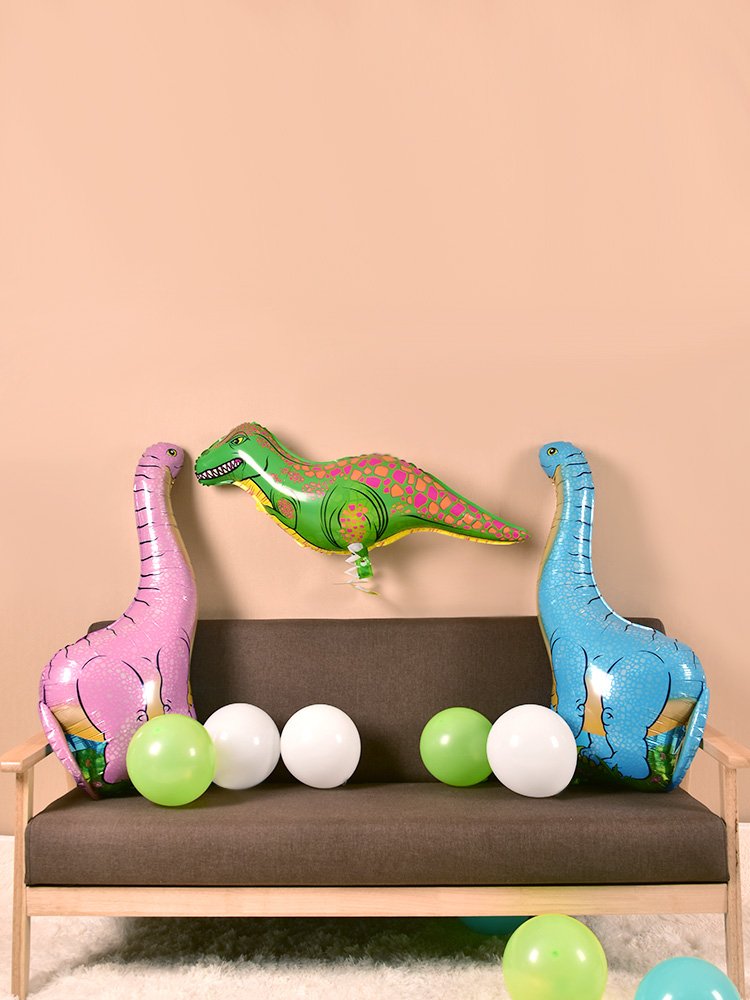 Baby birthday decoration balloon Children's birthday party Dinosaur theme scene decoration supplies Aluminum film balloon