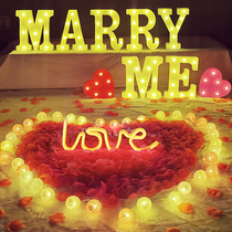 520 happy birthday light LED letter lamp decoration confession marryme proposal props Tanabata Valentines Day arrangement