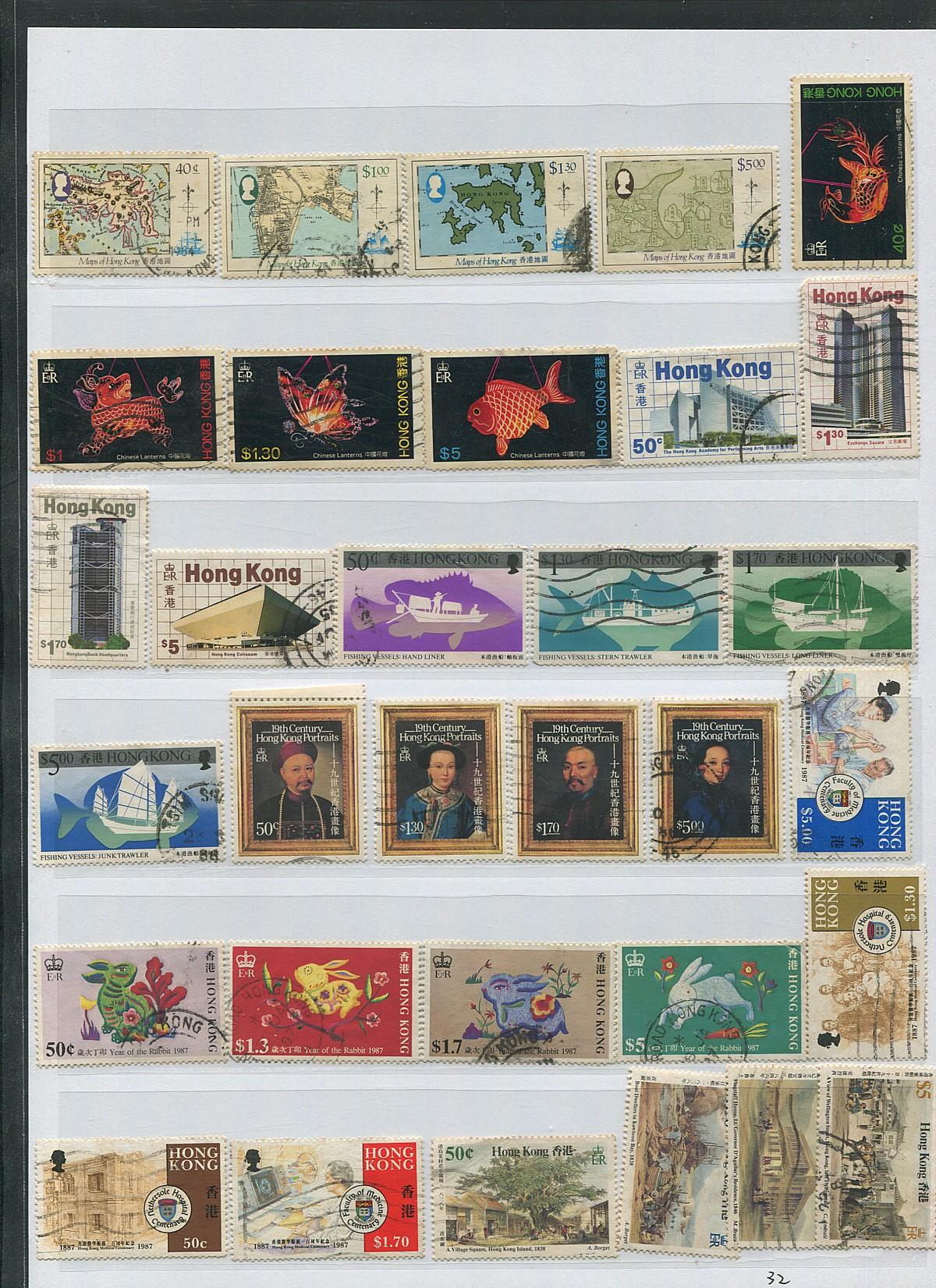 Hong Kong credit sales combination map - Flower Lights - Medical Society - Ship - Show Rabbit - Building - Portrait and other 8 sets of 32