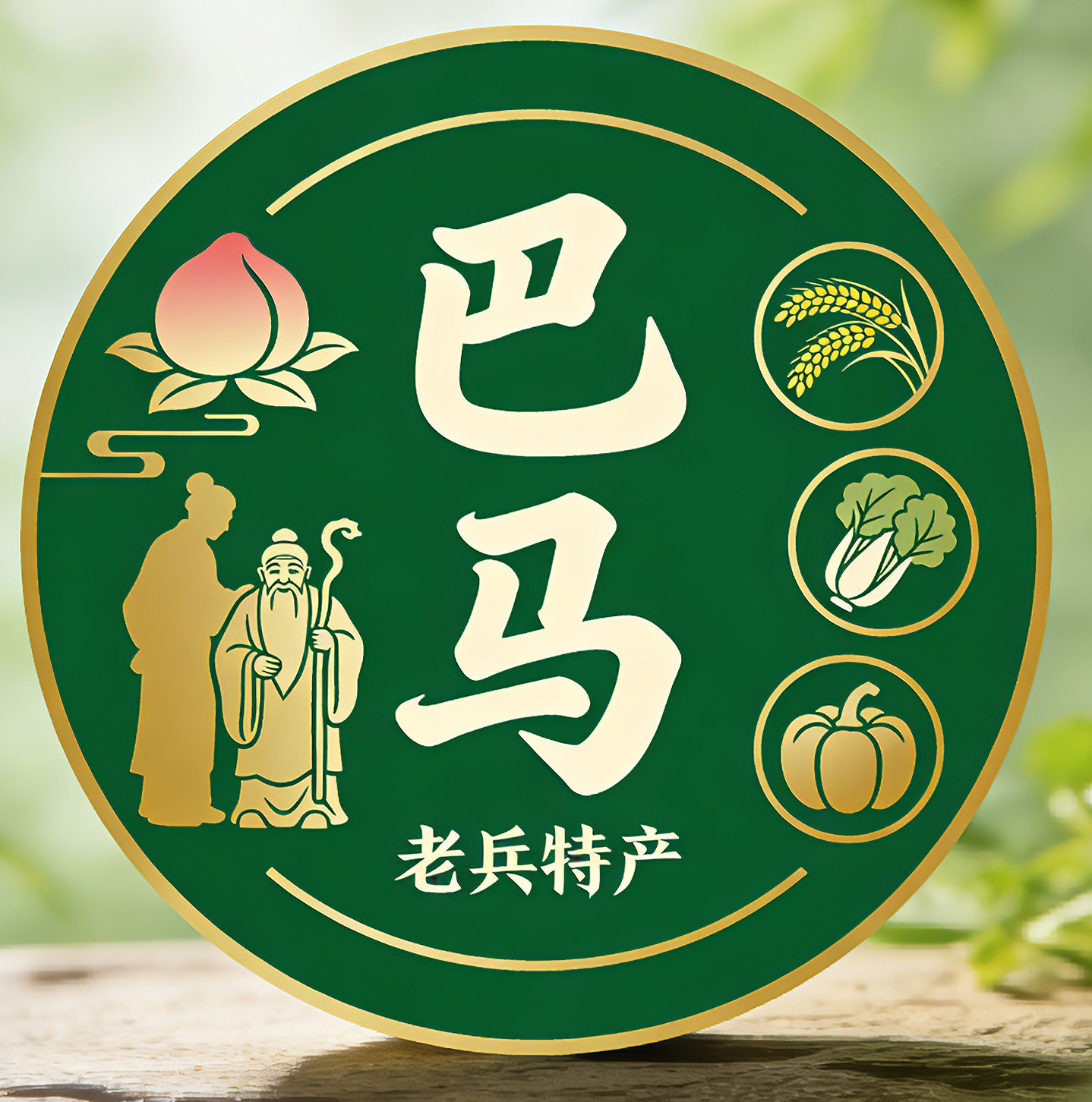 巴马老兵特产店的LOGO