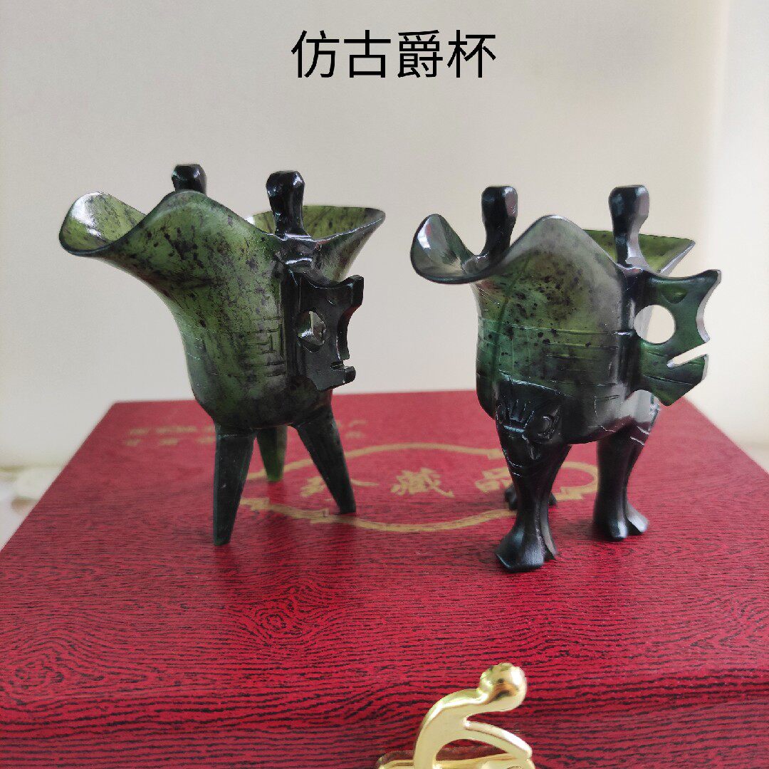 Gansu other Jiuquan Yuyu Yulian antique cup wine cup Wushan ink Jade Tea Cup factory direct sales