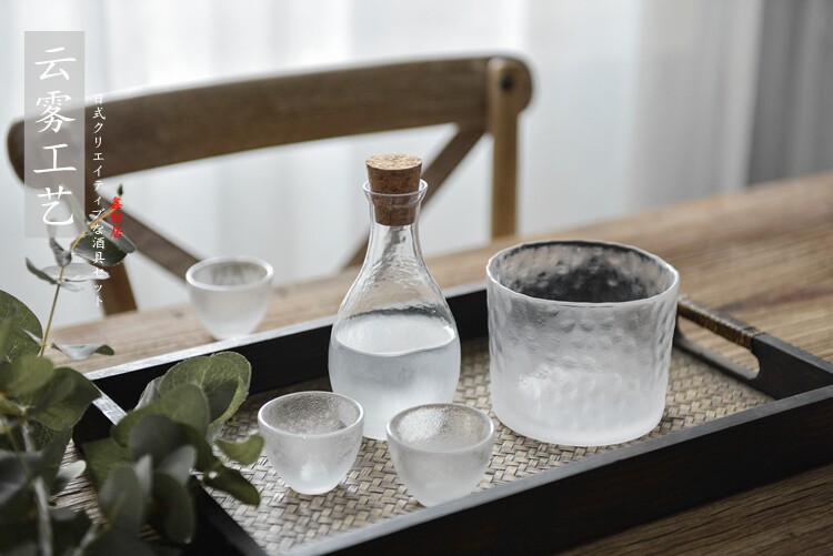 Ликер Cup 家用云雾玻璃小酒杯白酒杯酒壶酒盅小号一口杯烈酒杯日式酒具套装 Xin ya