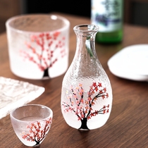 ins cherry blossom cloud white glass Hulk wine cup small one or two household one cup single glass wine set