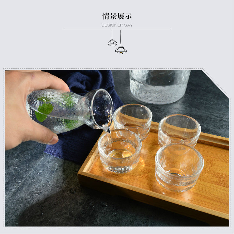 Xin Yaju Sáng tạo rượu tách rượu theo phong cách Nhật Bản hộ gia đình ly duy nhất ly rượu sake nồi búa búa mô hình chai rượu thủy tinh - Rượu vang ly vang