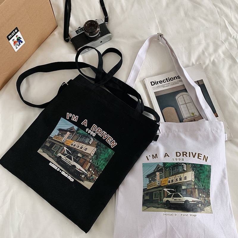 Day Department Brief Canvas Sloping Cross Pack 100 Hitch Handbag Bag South Korea Ins Student Single Shoulder Book Bag Fashion Tide