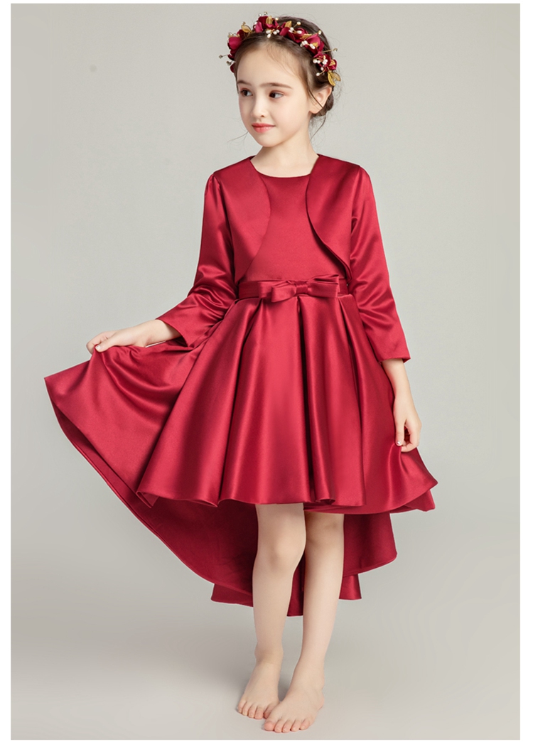 Cô gái dạ hội váy công chúa trẻ em chủ nhỏ mô hình sàn catwalk piano trang phục dài tay áo cưới mùa thu set vest gile bé trai hàng cao cấp