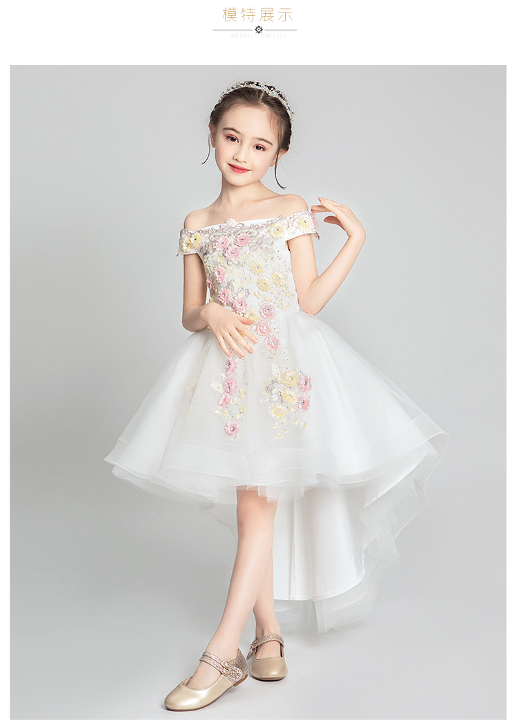 Đầm trẻ em công chúa váy cô gái từ vai váy cưới cô gái hoa cô gái váy công chúa nước ngoài trang phục mùa hè - Váy trẻ em váy trẻ em đẹp