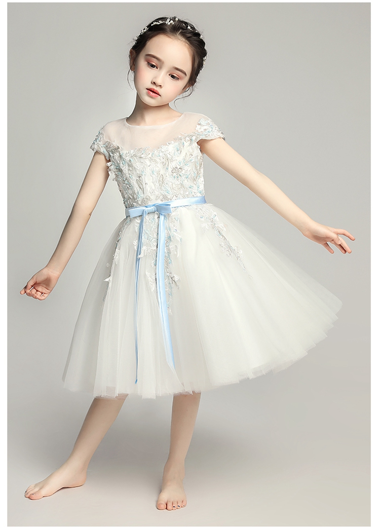 Váy dạ hội cho bé gái 2019 Phong cách mới Puffy Công chúa nhỏ Váy cưới Piano Trình diễn trang phục - Váy trẻ em đồ vest bé trai
