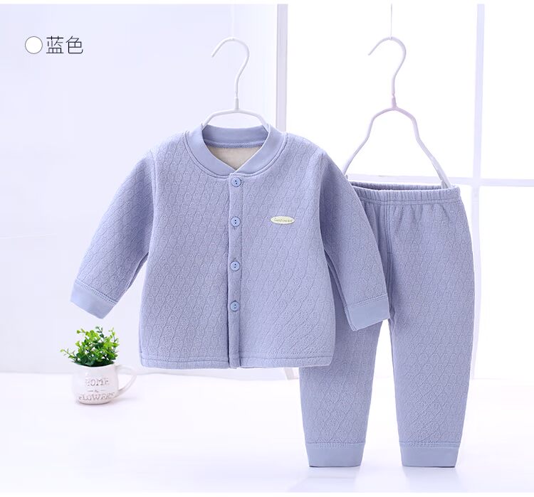 Thận Đậu Rồng Quần áo trẻ em ấm áp Đàn ông và phụ nữ Trẻ em Đồ lót ấm Quần áo mùa đông Cộng với quần áo nhung mùa thu Bộ quần áo mùa thu cho bé bộ đồ liền thân hình thú trẻ em