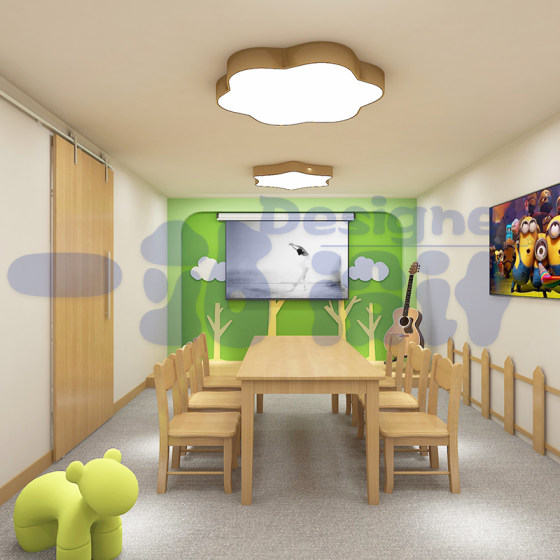 Piano Design Children's Art Center Dance Room Piano Training Music Classroom Decoration Design Rendering Production