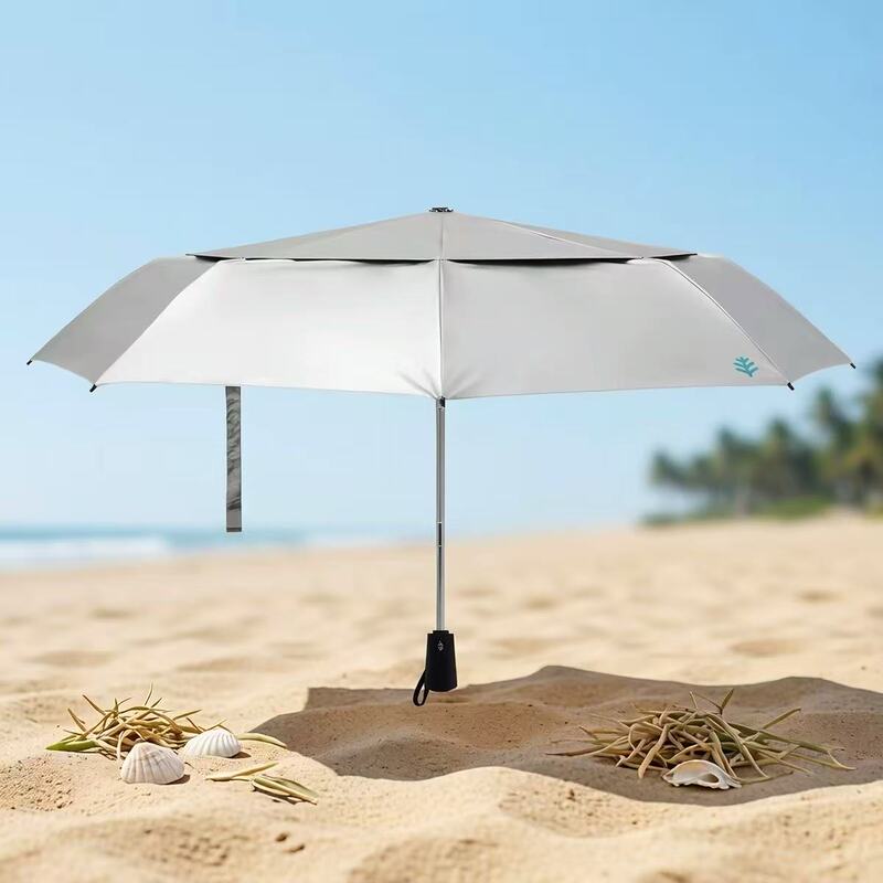 Coolibar Sun Protection Umbrella Genuine Upf50+ Uv Protection American Sunshade Umbrella for Both Sunny and Rainy Weather Short Handle 70% off Umbrella