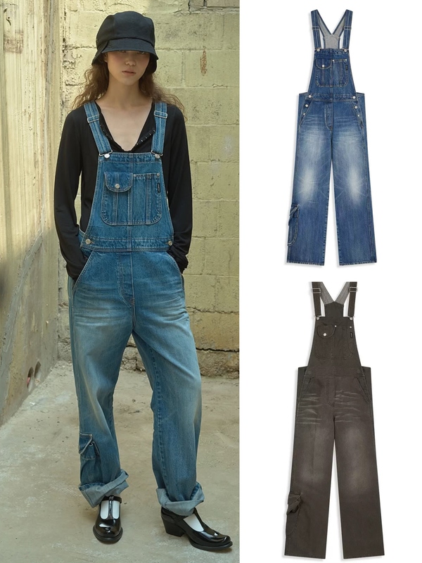 *Top Version* Korean Niche Yy26Ss Early Spring New Retro Workwear Style Overalls Jumpsuit