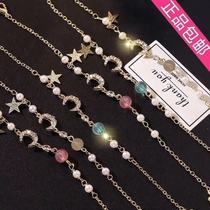 Moon half bend bracelet female Net red girlfriends sister Star Moon hand chain rope students Korean trend ins girl heart bracelet