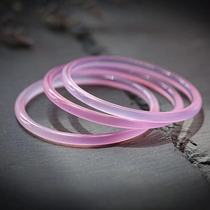 Natural ice species chalcedony agate bracelet female recruit peach blossom ancient style fine bracelet literary temperament to send girlfriend