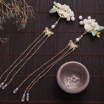 Tassel hair accessories side clip Xianqi Hanfu headdress retro hairclip costume womens full set of step-by-side clip costume jewelry