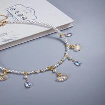 Antique Hanfu ying luo collar pearl necklace Hanfu song system accessories tassel costume classical jewelry fairy sister female