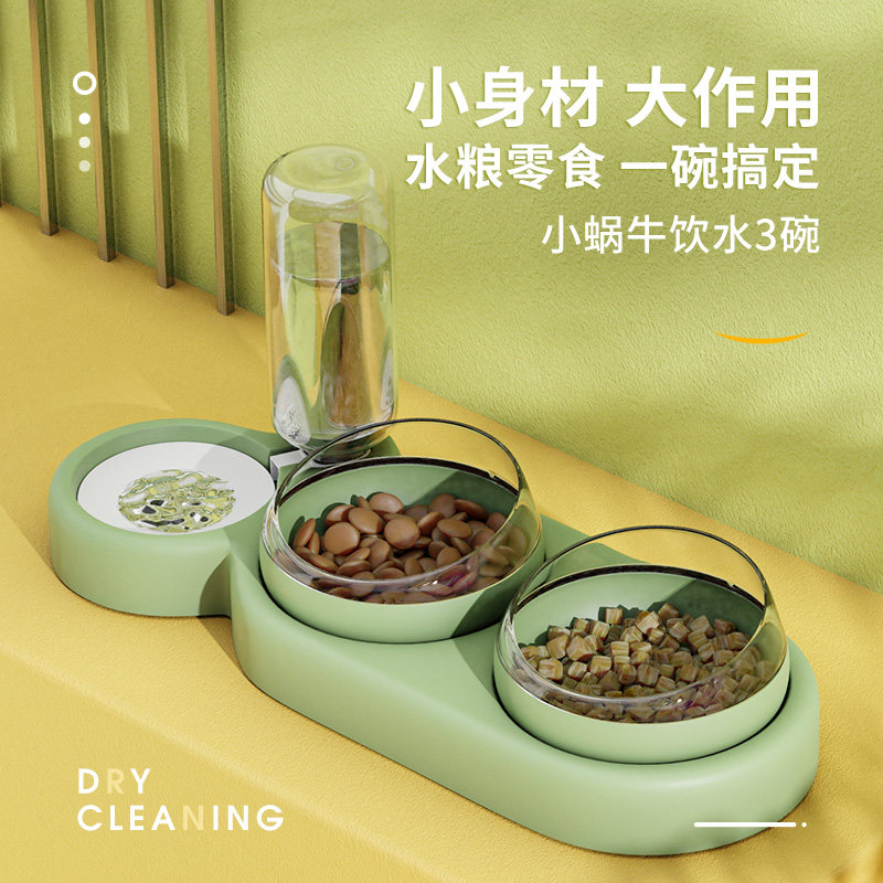Cat bowls double bowl protection cervical spine automatic drinking water basin anti-overturning cat food and dog rice bowls Puppy kitty Bowl Supplies Bowl