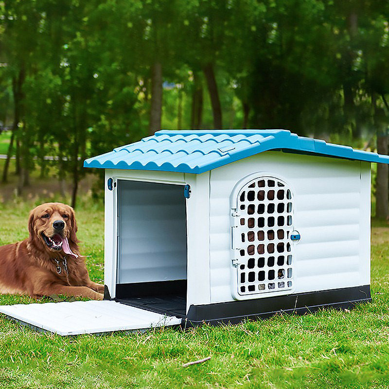 Dog Nest Outdoor Dog House Large Canine Closure Washable Rain Protection Sunscreen With Door Dog House Plastic Outdoor Dog Cage