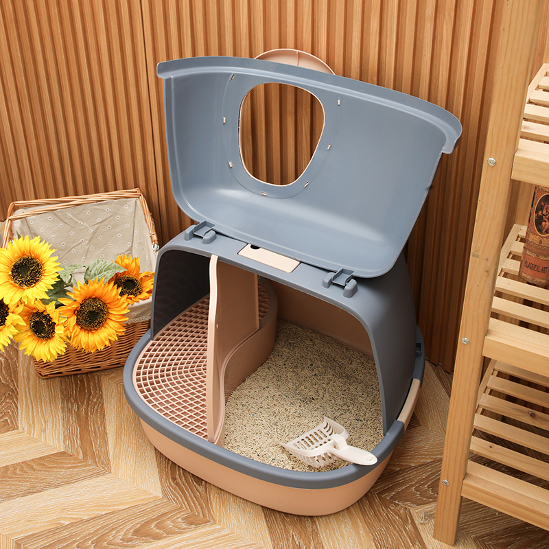 Hallway Cat Litter Basin Full Enclosed Sepvage Infant Cat Ultra Large Cat Toilet Anti-Sand Cat Shit Basin Kitty Supplies