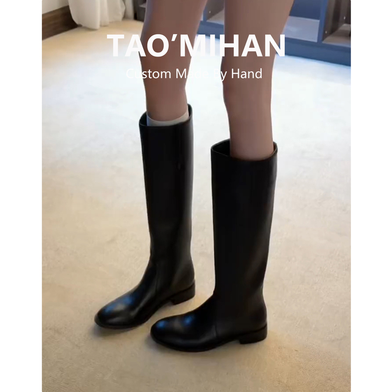 Genuine Leather Slimming Chunky Heel High Boots for Women 2026 New Autumn and Winter Low Heel Straight Boots Black Boots Long Boots Genuine Leather Slimming Chunky Heel High Boots for Women 2026 New Autumn and Winter Low Heel Straight Boots Black Boots Long Boots