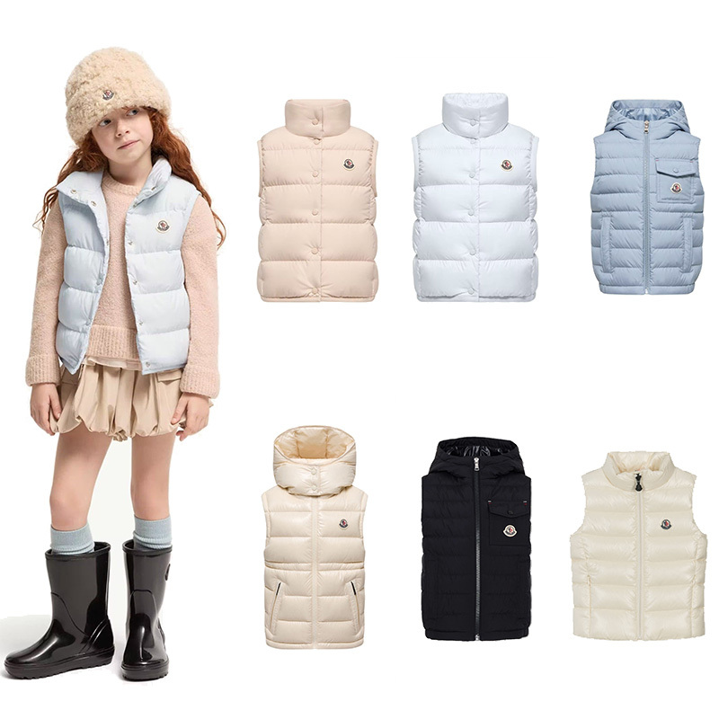 In-Stock Moncler Children's Clothing 26 Fall/Winter Girls' down Vest Children's Vest Warm Jacket Moncler