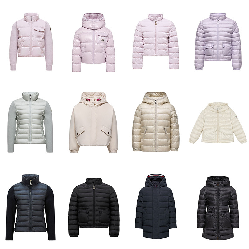 In-Stock Moncler Children's down Jacket 26 Spring/Summer Girls' Moncler down Short and Long Styles Solid Color Warm