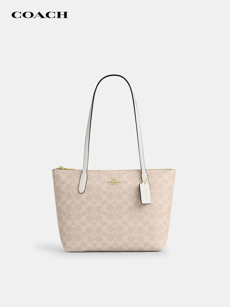 [Domestic Stock] Coach/Coach Large-Capacity Tote Bag Classic Monogram Women's Bag Light Luxury Shoulder Handbag
