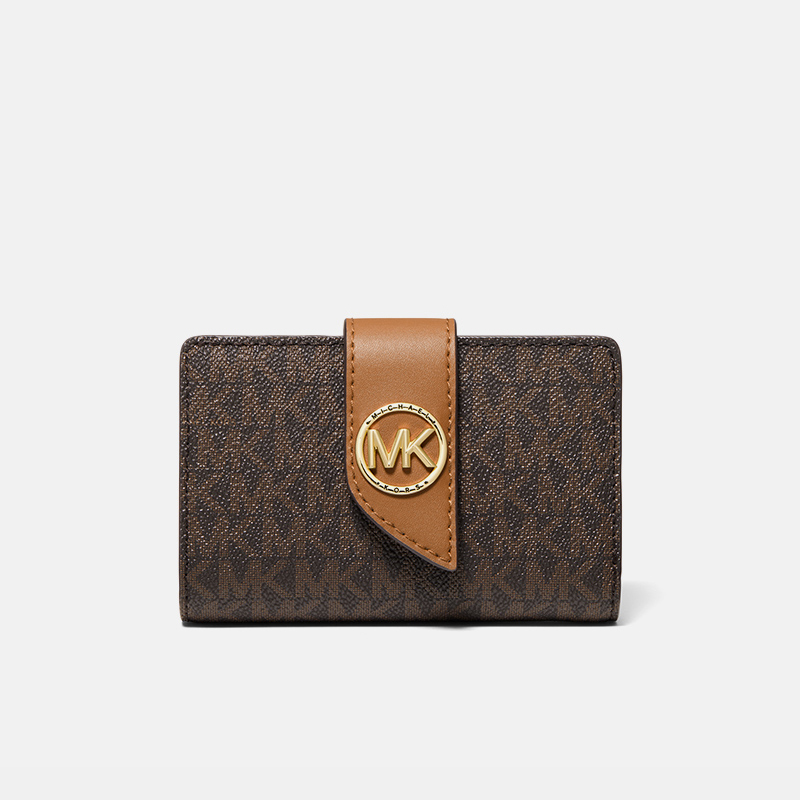 【Authenticity Guaranteed】Michael Kors Mk Women's Card Holder Id Case Clutch Coin Purse