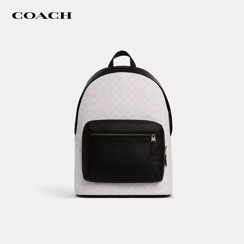 [Authenticity Guaranteed] Coach/Coach Men's Backpack School Bag Commuting Travel Large Capacity Backpack Gift for Boyfriend