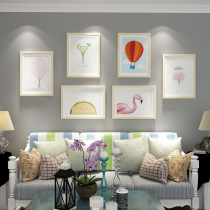 Solid wood photo wall decoration European-style photo frame modern minimalist living-room photo frame Composition hanging wall personality creative background