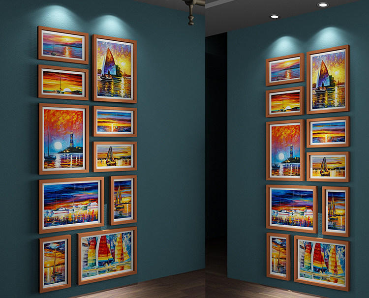 Фоторамка, современная и минималистичная настенная фотография из натурального дерева 