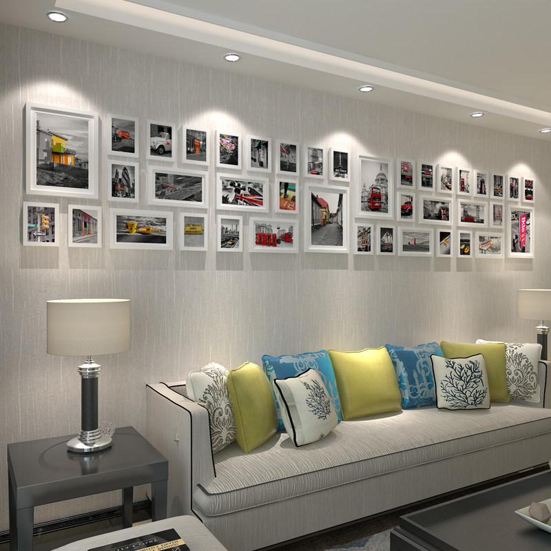 Living Room Solid Wood Photo Wall Creative Eu Style Bedroom Photo Wall Large Size Photo Frame Wall Combo Hanging Wall