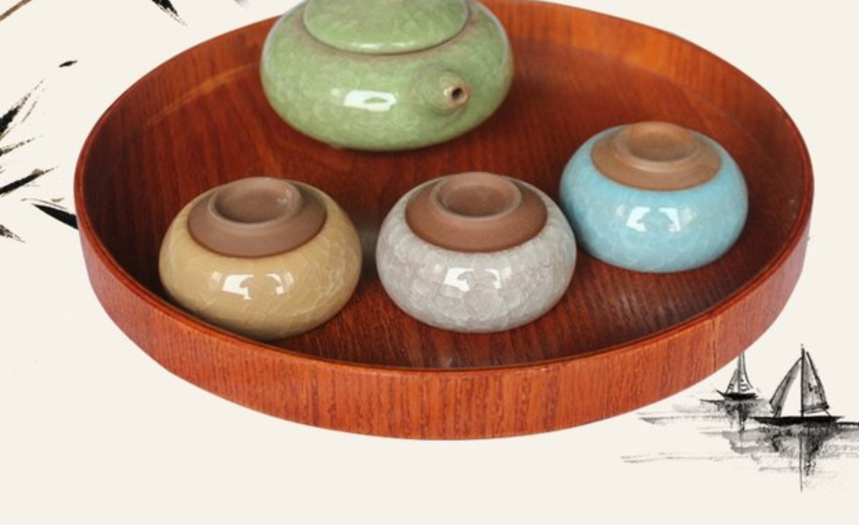 Khay gỗ sáng tạo khay trà tròn khay trà đặt đĩa gỗ đĩa trái cây - Tấm khay gỗ đựng bánh