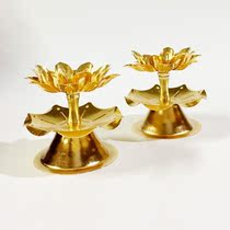 Alloy Candlestick home furnishings Lotus Candle base Buddha Hall jewelry sacrificial rites Buddha supplies ghee candle holder