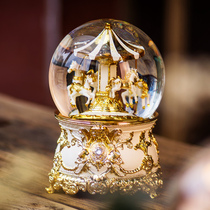 JARLL Crystal Ball Music Box Music Box Carousel Send Girlfriend Valentines Day Gift Birthday
