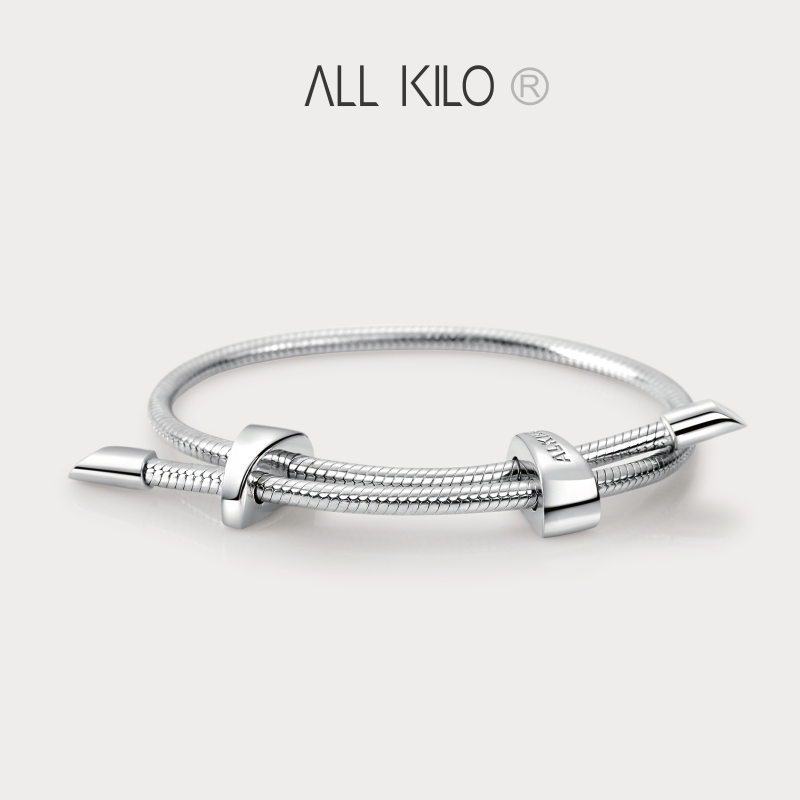All Kilo Snake Bone Adjustable Bracelet Pure Silver Niche Couple Unisex Minimalist Men's Bracelet Silver Jewelry Gift All Kilo Snake Bone Adjustable Bracelet Pure Silver Niche Couple Unisex Minimalist Men's Bracelet Silver Jewelry Gift