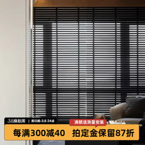 Black Aluminum Venetian Blind Wood Shutter Curtain bedroom Living room Book room toilet office Shading Shading Waterproof Roll
