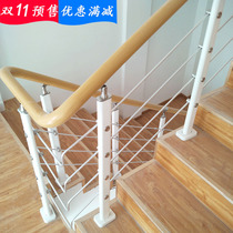 Stairway Armrest Eu Style Brief Modern Interior Nordic Home Balcony Fence Pvc Railing Solid Wood Guardrails Post