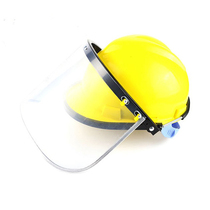 Explosions aluminum alloy bracket face screen anti-impact polishing protective mask anti-acid and alkali anti-splash transparent PVC face screen
