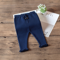 Childrens pants autumn new childrens clothing newborn comfortable Joker knitted baby casual pants baby trousers