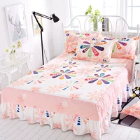Váy ngủ 2018 phong cách váy cotton mùa hè lục địa đơn mảnh ren hoa sen ren trượt đơn giản mới ga giường có viền