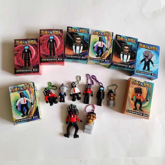 New Toilet People Vs Monitor Man Paparazzi Pendant Creative Erasers New Peculiar Elementary School Children Toys 24 Entry-Taobao