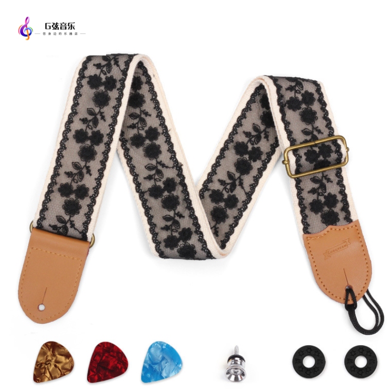 Original Lace Electric Guitar Strap, Universal for Bass and Folk Guitars, Fender Guitar Strap, High Aesthetic Value, Personalized Strap
